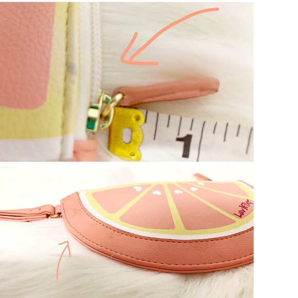 Luv Betsey Johnson Orange Slice Wristlet Coin Bag - Picture 4 of 8